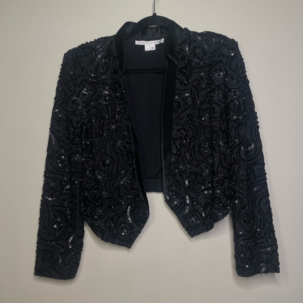 Veronica Beard Delony Beaded Cropped Jacket - Picture 5 of 8